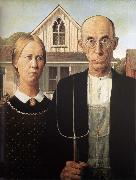 Grant Wood America-s Gothic oil